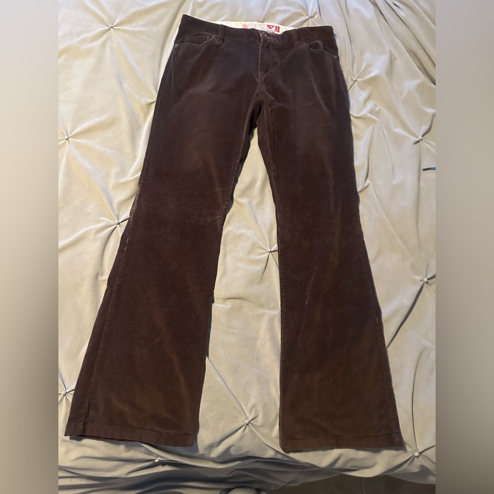 Brown bootcut flared corduroy jeans